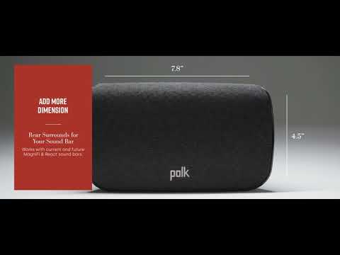 זוג רמקולים אחוריים אלחוטיים Polk Audio SR2 - צבע שחור שנה אחריות ע