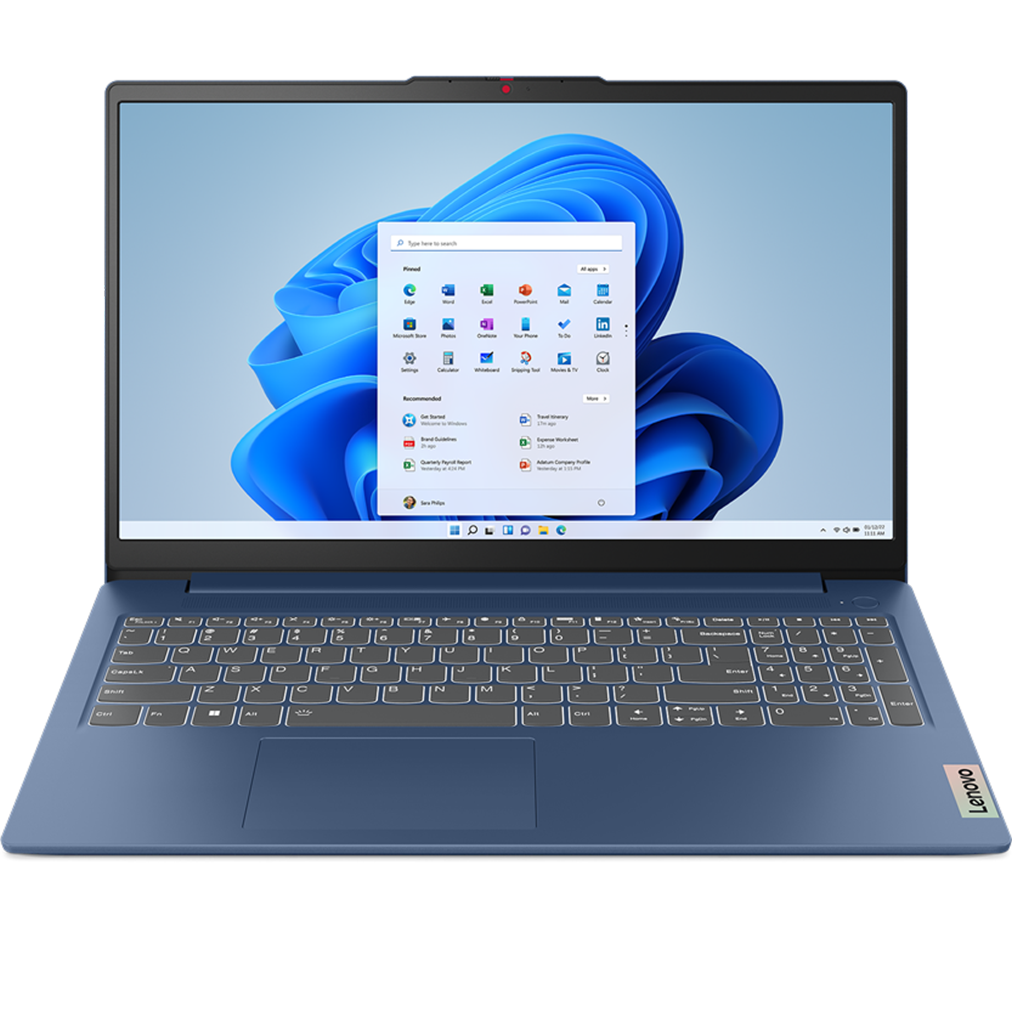 מחשב נייד Lenovo IdeaPad Slim 3 15IRU8 - 82X70050IV - Core i3-1305U 256GB SSD 8GB RAM Windows 11s - צבע כחול שנה אחריות ע