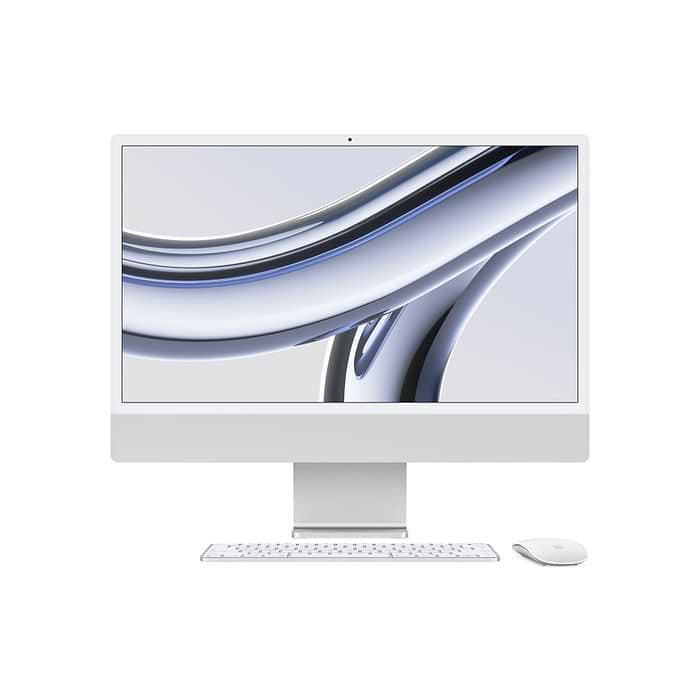 מחשב Apple iMac 24 - MQRK3HB/A M3 Chip 8-Core CPU 10-Core GPU 512GB SSD 8GB RAM - צבע כסוף שנה אחריות עי היבואן הרשמי 