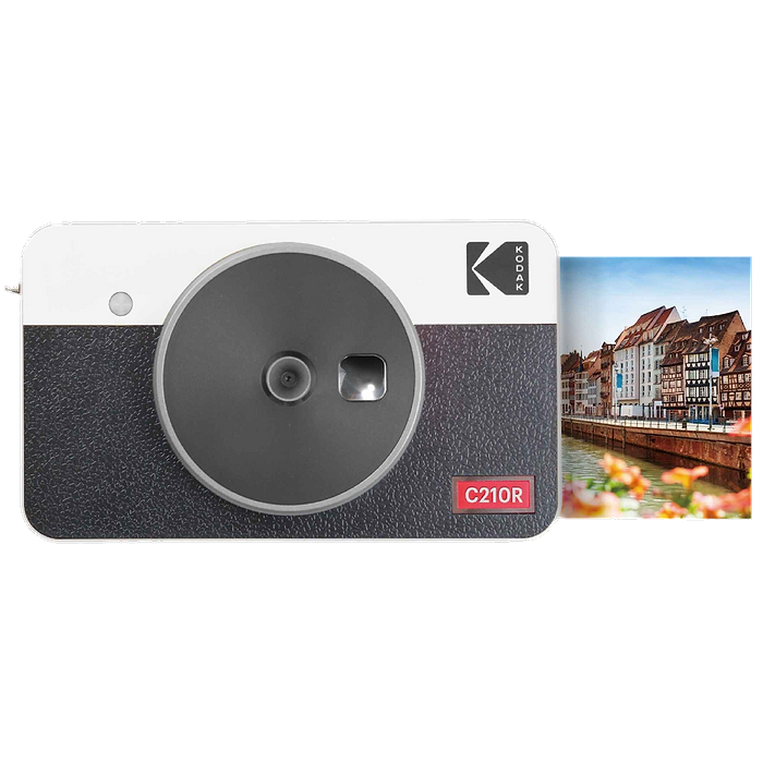 מצלמת פיתוח מיידי Kodak Mini Shot 2 Retro - צבע לבן שנה אחריות עי היבואן הרשמי