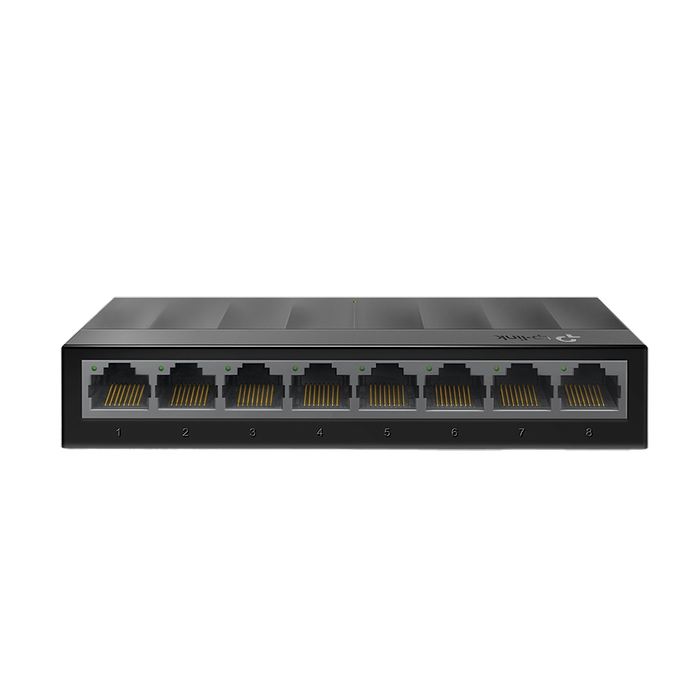 מתג שולחני 8 כניסות  TP-Link LS1008G Desktop Network Switch 10/100/1000Mbps - בצבע שחור שלוש שנות אחריות עי יבואן הרשמי 