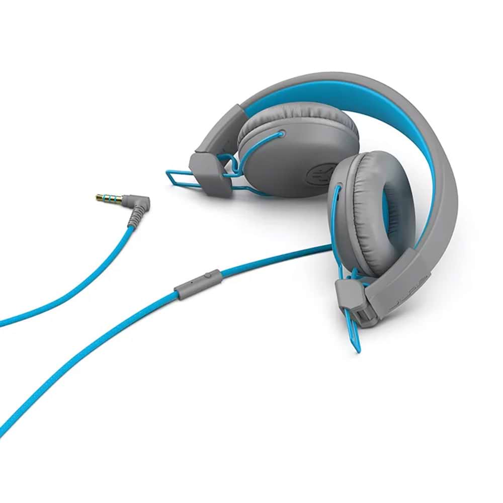 אוזניות חוטיות Jlab Studio On-Ear - צבע כחול אפור שנתיים אחריות ע