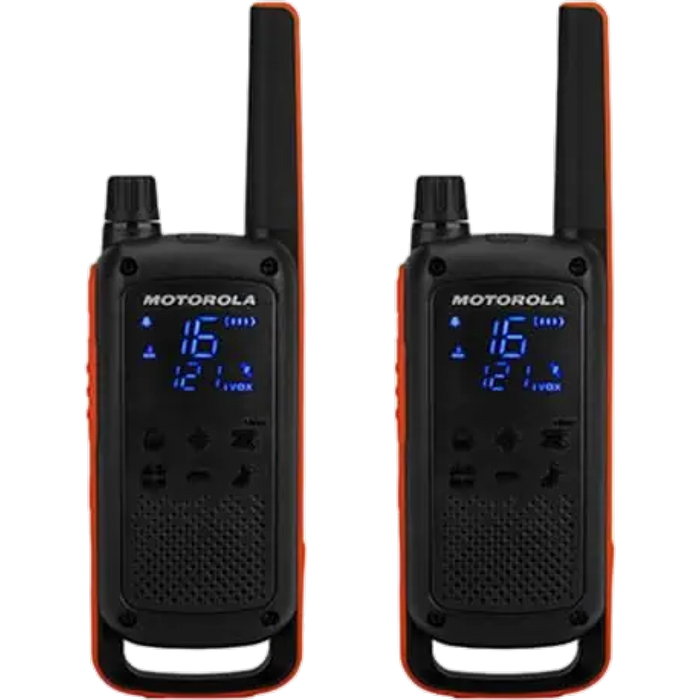 זוג מכשירי ווקי טוקי עד 10 קמ Motorola T82 - צבע שחור