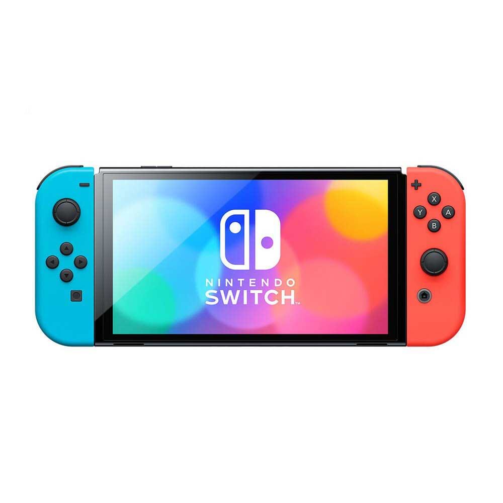קונסולה Nintendo Switch Oled - צבע כחול עם אדום שנתיים אחריות ע