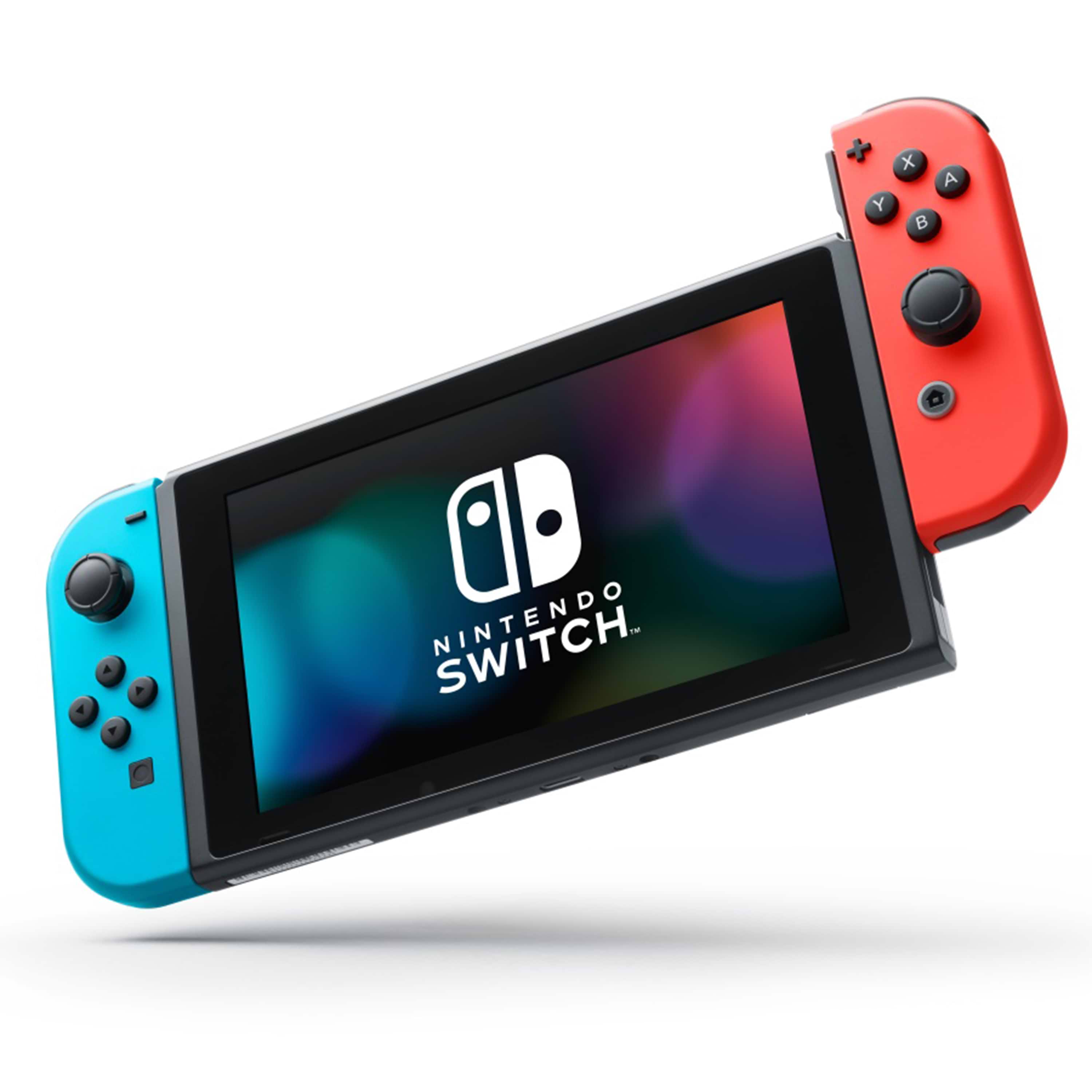 באנדל קונסולת משחק Nintendo Switch 32GB הכולל Nintendo Switch Sports, רצועת JoyCon לרגל ו-3 חודשי NSO - צבע כחול ואדום שנתיים אחריות ע