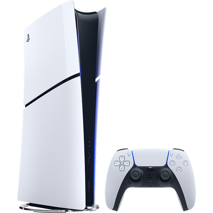 קונסולה Sony PlayStation 5 Slim 1TB Digital Edition - צבע לבן שנה אחריות עי היבואן הרשמי
