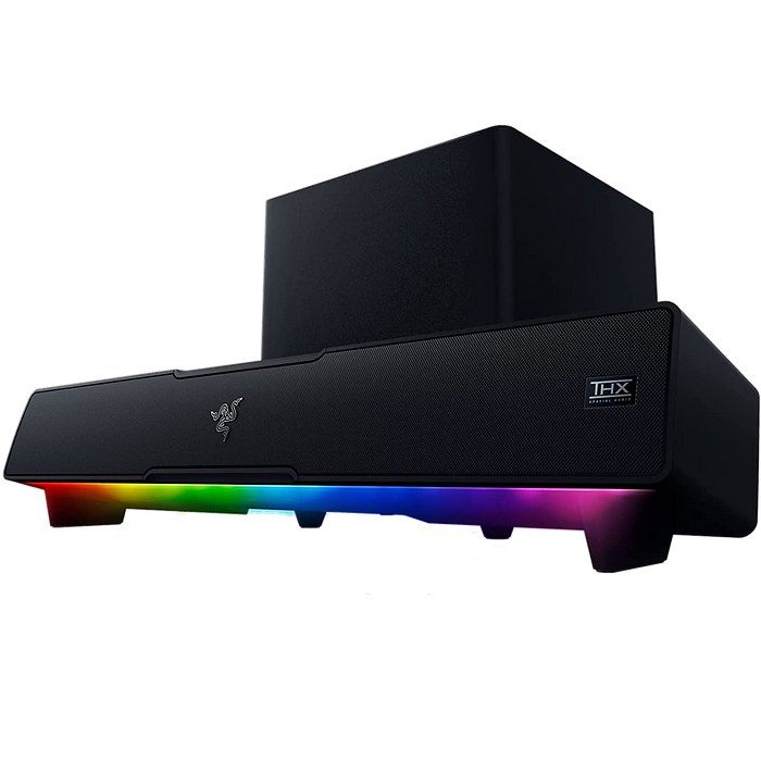 מקרן קול וסאב וופר Razer Leviathan V2 RGB THX 7.1 - צבע שחור שנתיים אחריות עי היבואן הרשמי