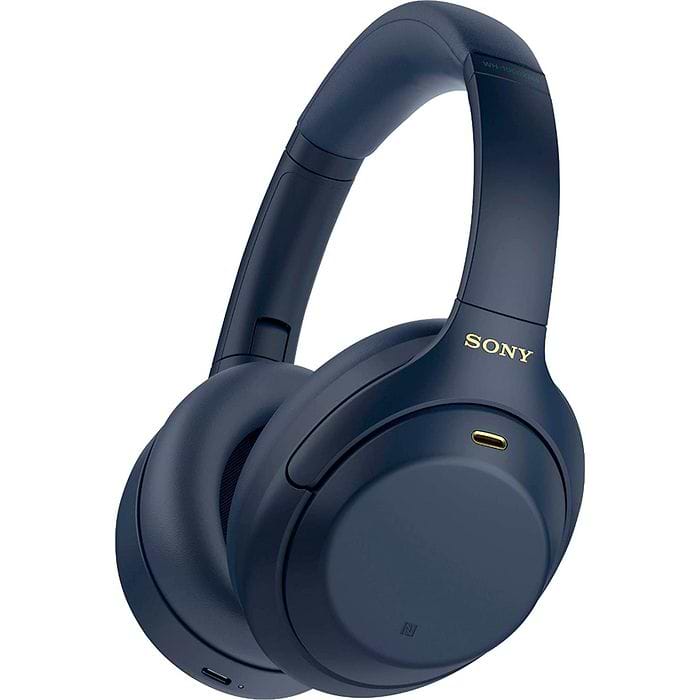 אוזניות אלחוטיות Sony WH-1000XM4 - צבע כחול שנתיים אחריות עי ידי היבואן הרשמי