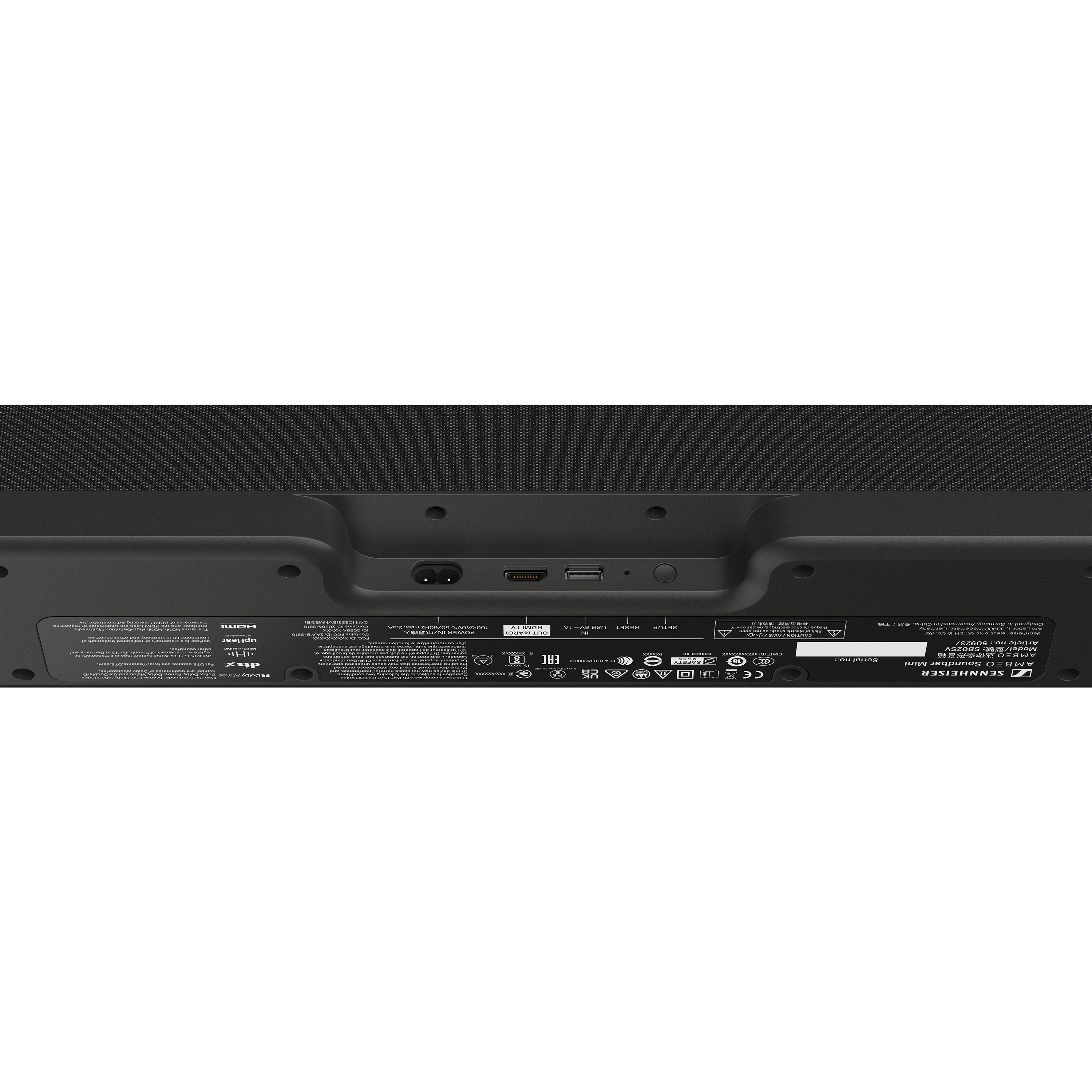 מקרן קול Sennheiser AMBEO Mini 7.1.4 250W - צבע שחור שנתיים אחריות ע