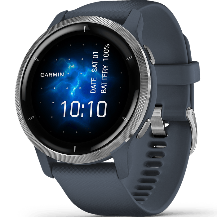 שעון ספורט חכם Garmin Venu 2 GPS 45.4mm - צבע כחול שנתיים אחריות עי היבואן הרשמי