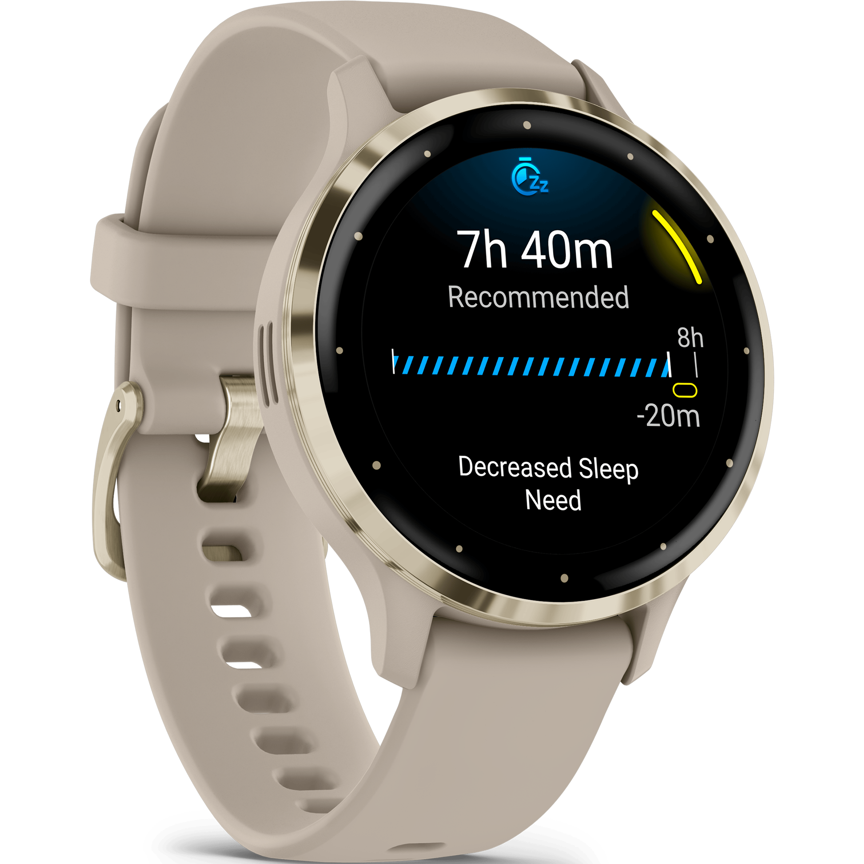 שעון ספורט חכם Garmin Venu 3S GPS 41mm - צבע אפור וזהב בהיר שנתיים אחריות ע