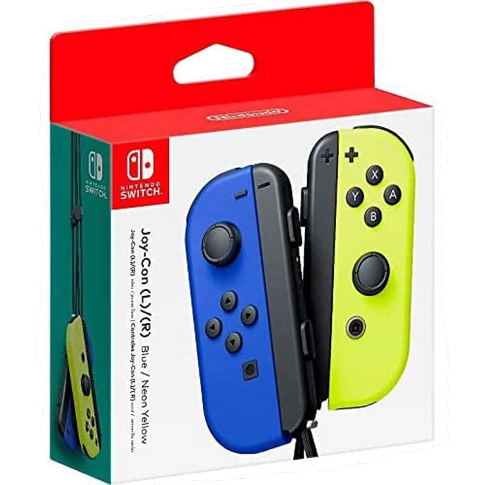 זוג בקרי שליטה Nintendo Switch Joy-Con Pair Blue/Neon Yellow - צבע כחול/צהוב שנה אחריות עי היבואן הרשמי