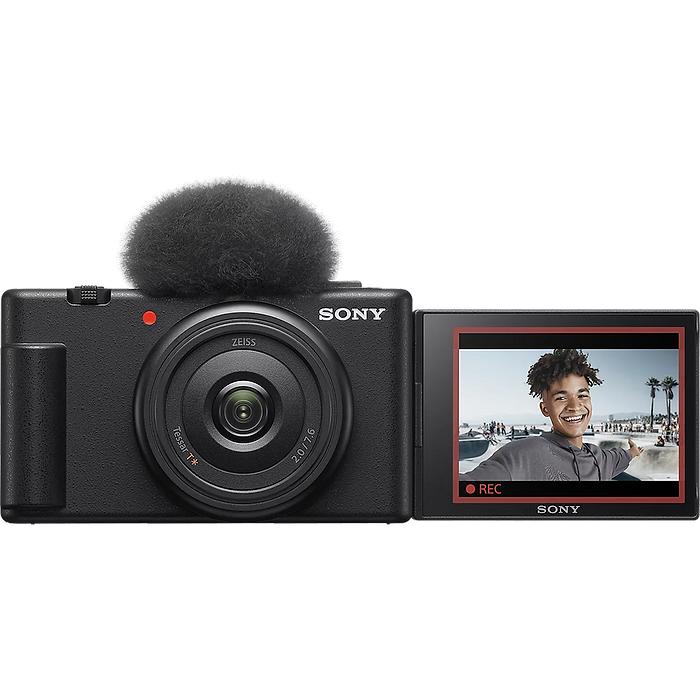 מצלמה דיגיטלית קומפקטית לוולוגים Sony ZV-1F - צבע שחור שלוש שנות אחריות עי היבואן הרשמי