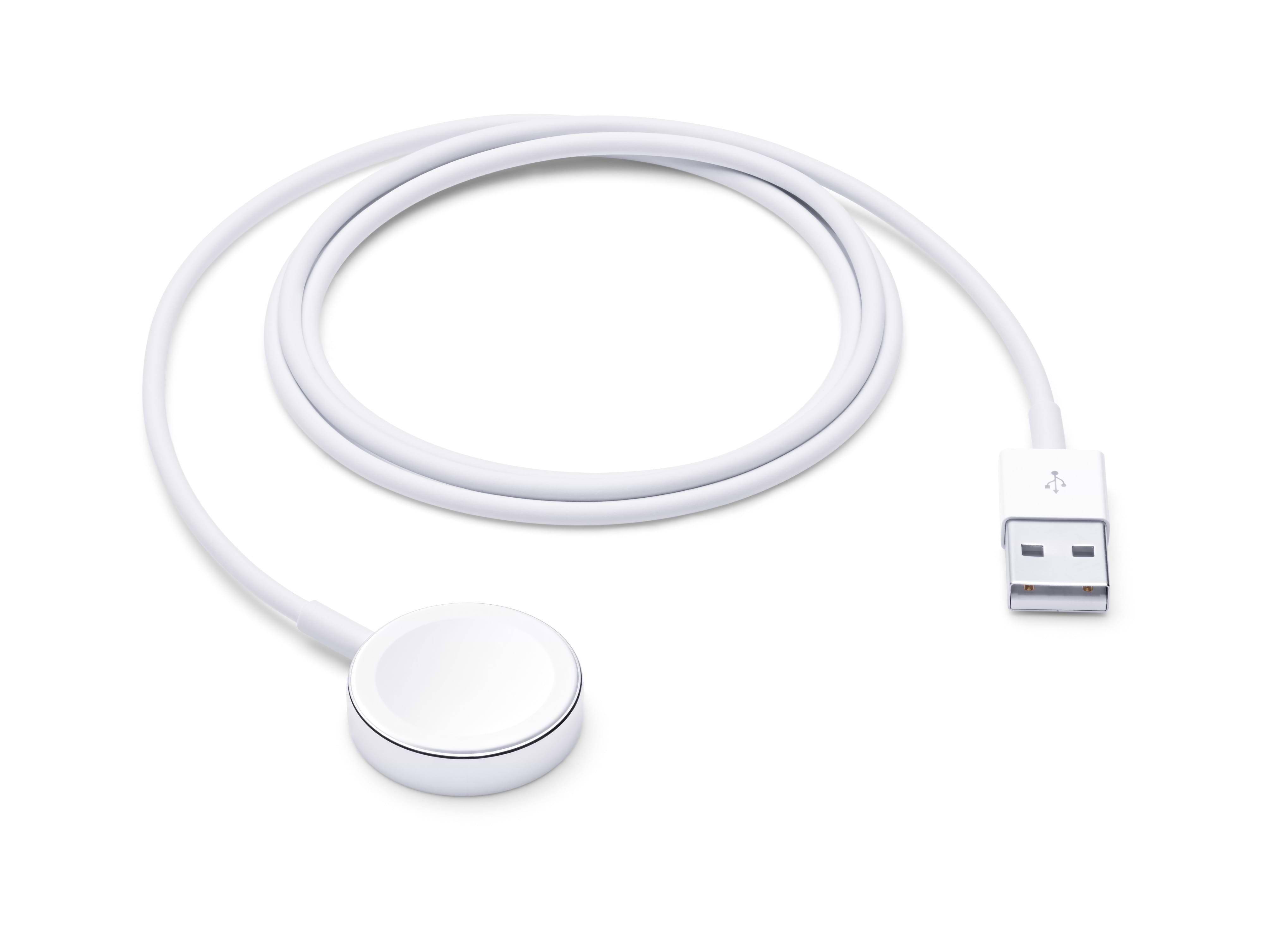  מטען אלחוטי לשעון  Apple Watch Magnetic Charging Cable באורך 1 מטר - צבע לבן שנה אחריות ע"י היבואן הרשמי