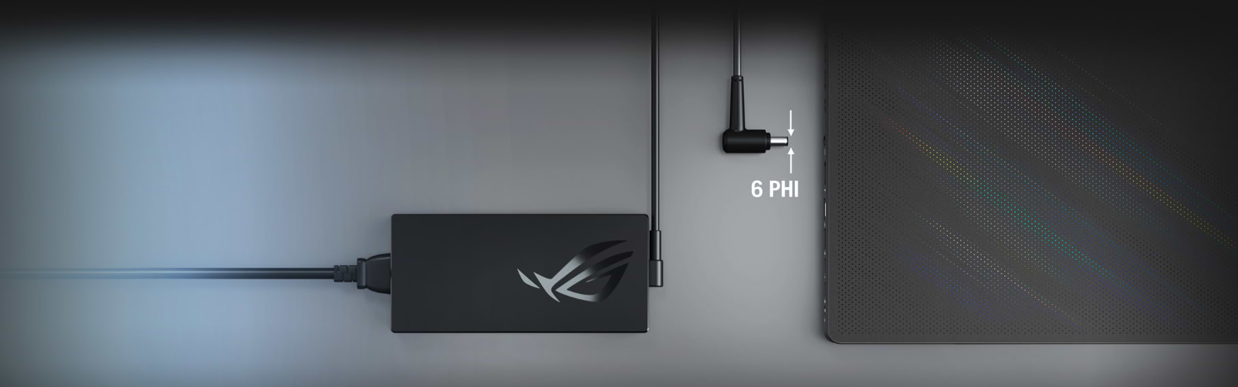 מטען למחשב נייד Asus ROG 240W DC Adapter  - צבע שחור שנה אחריות ע"י יבואן הרשמי