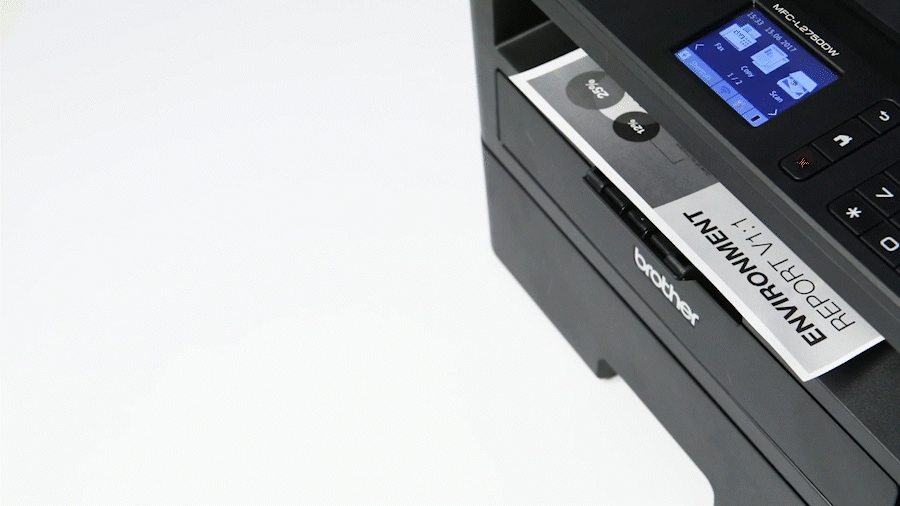 מדפסת לייזר משולבת אלחוטית Brother MFC-L2710DW Mono Laser - צבע אפור שנה אחריות ע"י יבואן הרשמי