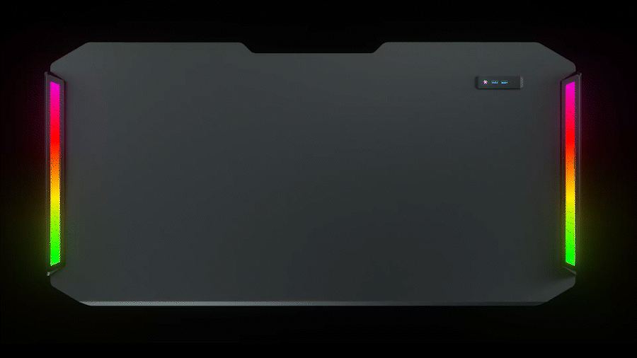 שולחן גיימינג קומפקטי Cougar Deimus 120 RGB - צבע שחור שנה אחריות ע"י יבואן הרשמי