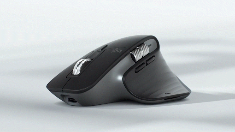 עכבר אלחוטי ארגונומי Logitech MX Master 3S USB-C - צבע אפור כהה שנתיים אחריות ע"י יבואן הרשמי 