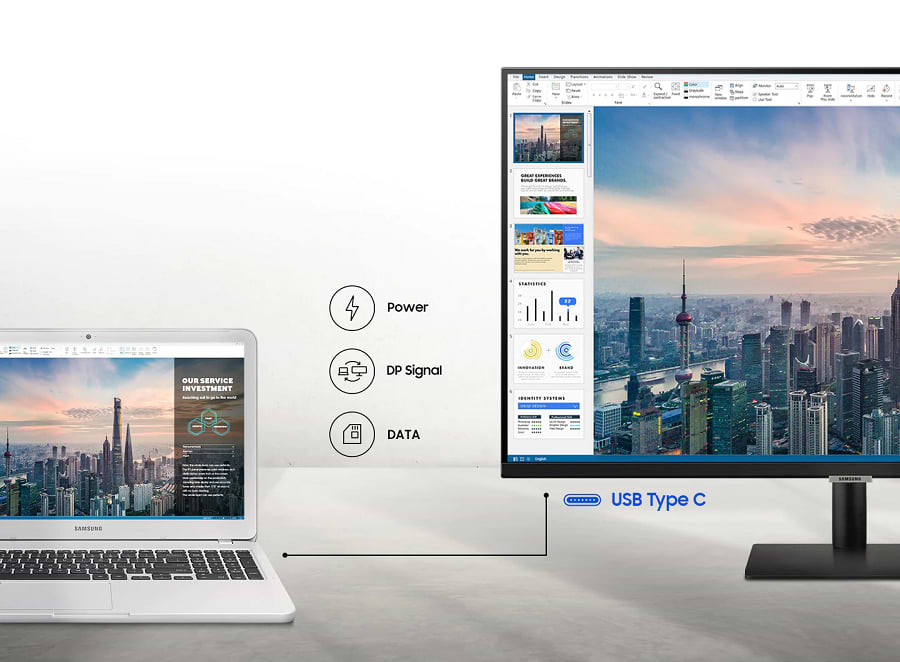 מסך מחשב חכם עם שלט ורמקולים מובנים ''43 Samsung M8 S43BM700UM Smart Monitor 16:9 UHD VA- צבע שחור שלוש שנות אחריות ע"י יבואן הרשמי