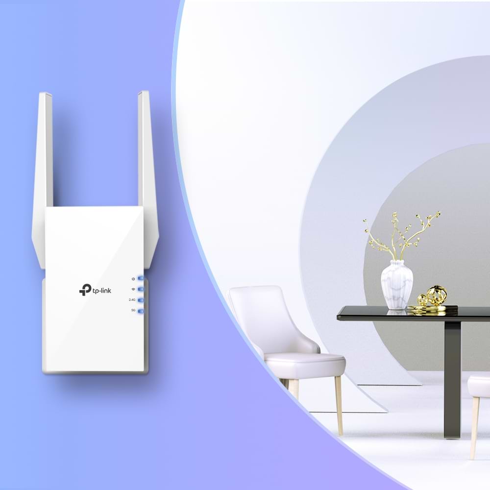 מגדיל טווח TP-Link RE505X AX1500 Wi-Fi 6 Range Extender - בצבע לבן שלוש שנות אחריות ע"י יבואן הרשמי 