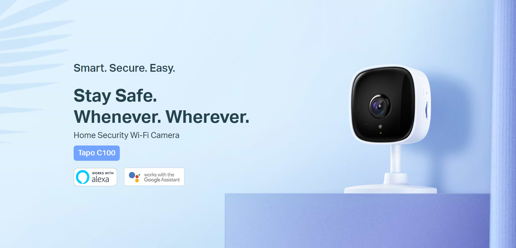 מצלמת אבטחה TP-Link Tapo C100 2MP Wi-Fi FHD 1080P Night Vision - צבע לבן שלוש שנות אחריות ע"י יבואן הרשמי