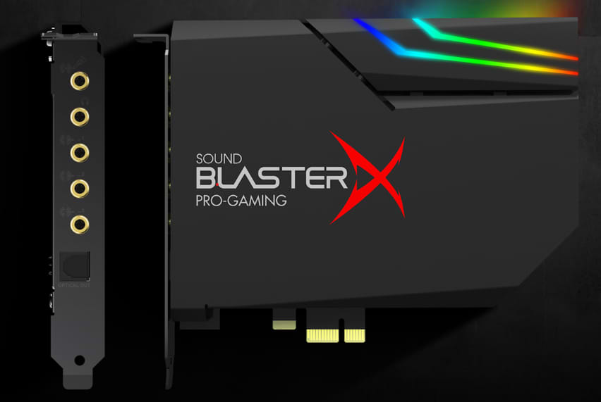 כרטיס קול פנימי Creative Sound BlasterX AE-5 PCIe - צבע שחור שנה אחריות ע"י יבואן הרשמי