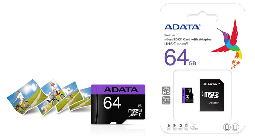 כטיס זיכרון ADATA Premier microSDHC/SDXC UHS-I Class10 32GB - צבע שחור חמש שנות אחריות ע"י היבואן הרשמי