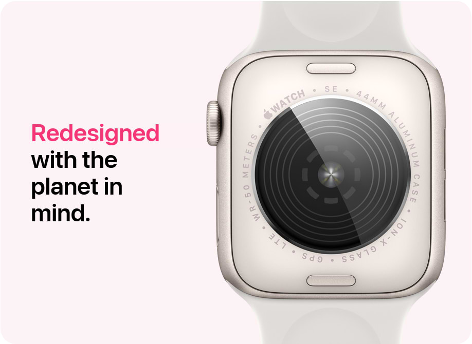שעון חכם Apple Watch SE (2022) 44mm GPS Aluminum Case - צבע כסף שנה אחריות ע"י היבואן הרשמי