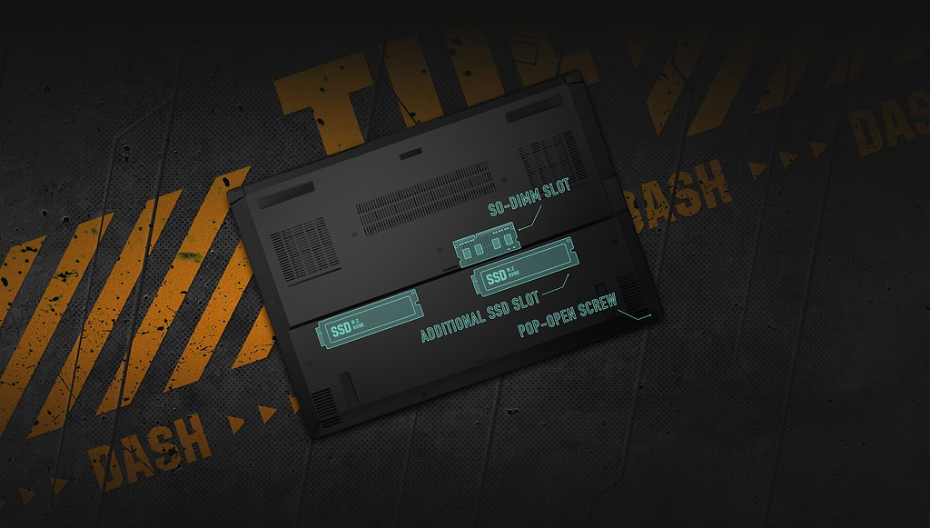 מחשב נייד גיימינג Asus TUF Dash F15 / FX516PR-HN033T - צבע שחור שנה אחריות ע"י היבואן הרשמי
