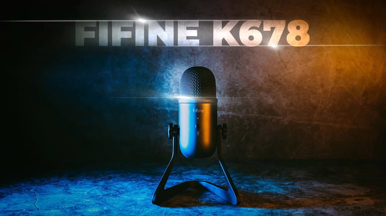 מיקרופון שולחני Fifine K678 - צבע שחור שנה אחריות ע"י היבואן הרשמי