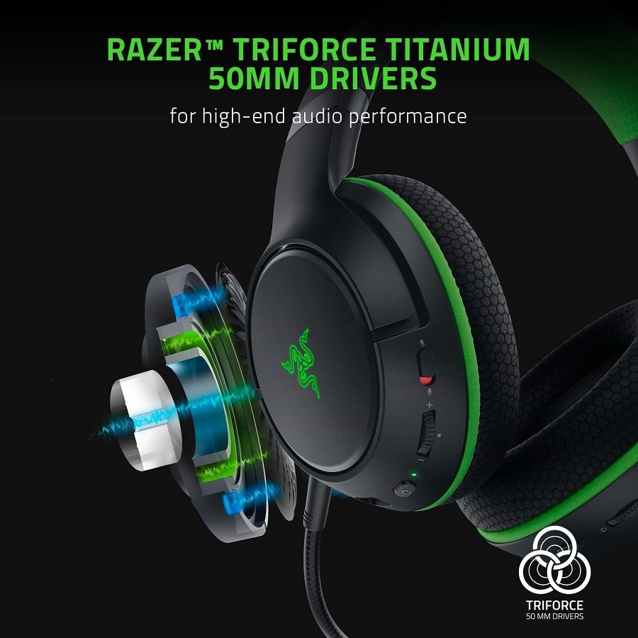אוזניות גיימינג אלחוטיות Razer Kaira Pro for Xbox - צבע שחור שנתיים אחריות ע"י היבואן הרשמי