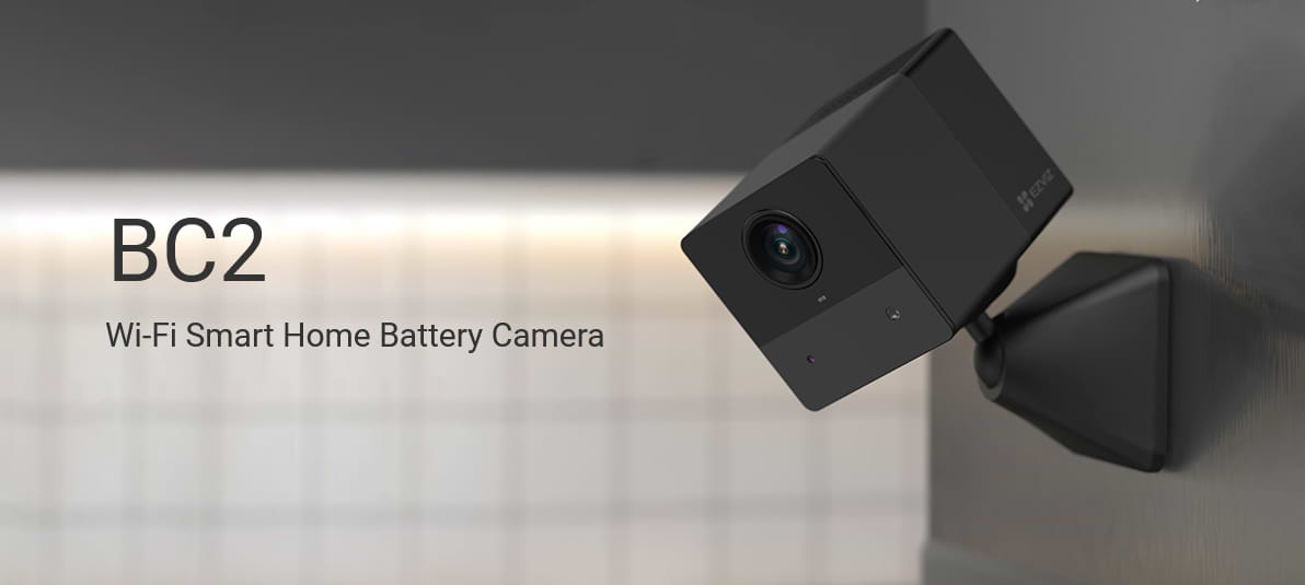 מצלמת אבטחה אלחוטית Ezviz BC2 Wirefree - צבע שחור שנה אחריות ע"י היבואן הרשמי