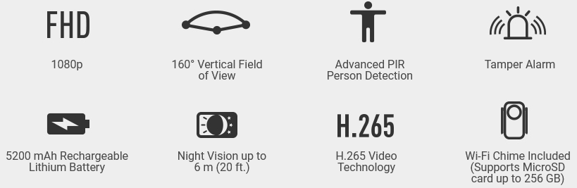 ערכת אינטרקום אלחוטי עם מצלמה ופעמון אלחוטי Ezviz DB2C - צבע לבן שנתיים אחריות ע"י היבואן הרשמי