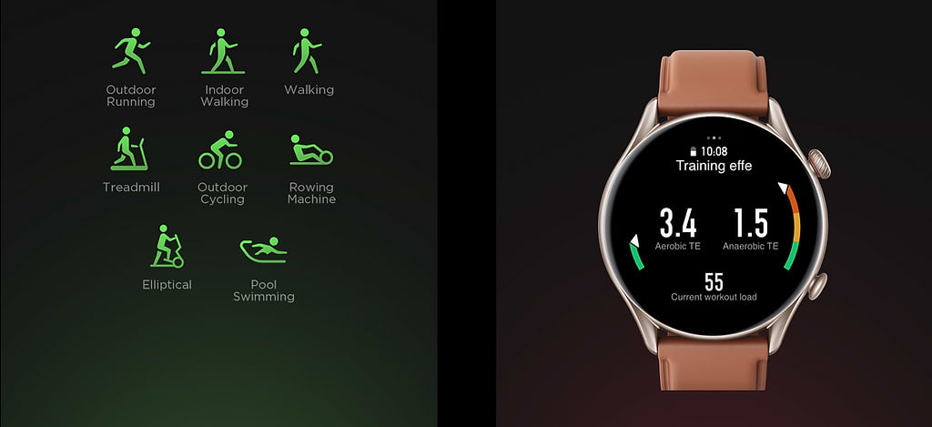 שעון חכם Amazfit GTR 3 Pro - צבע שחור אינסופי שנה אחריות ע"י היבואן הרשמי