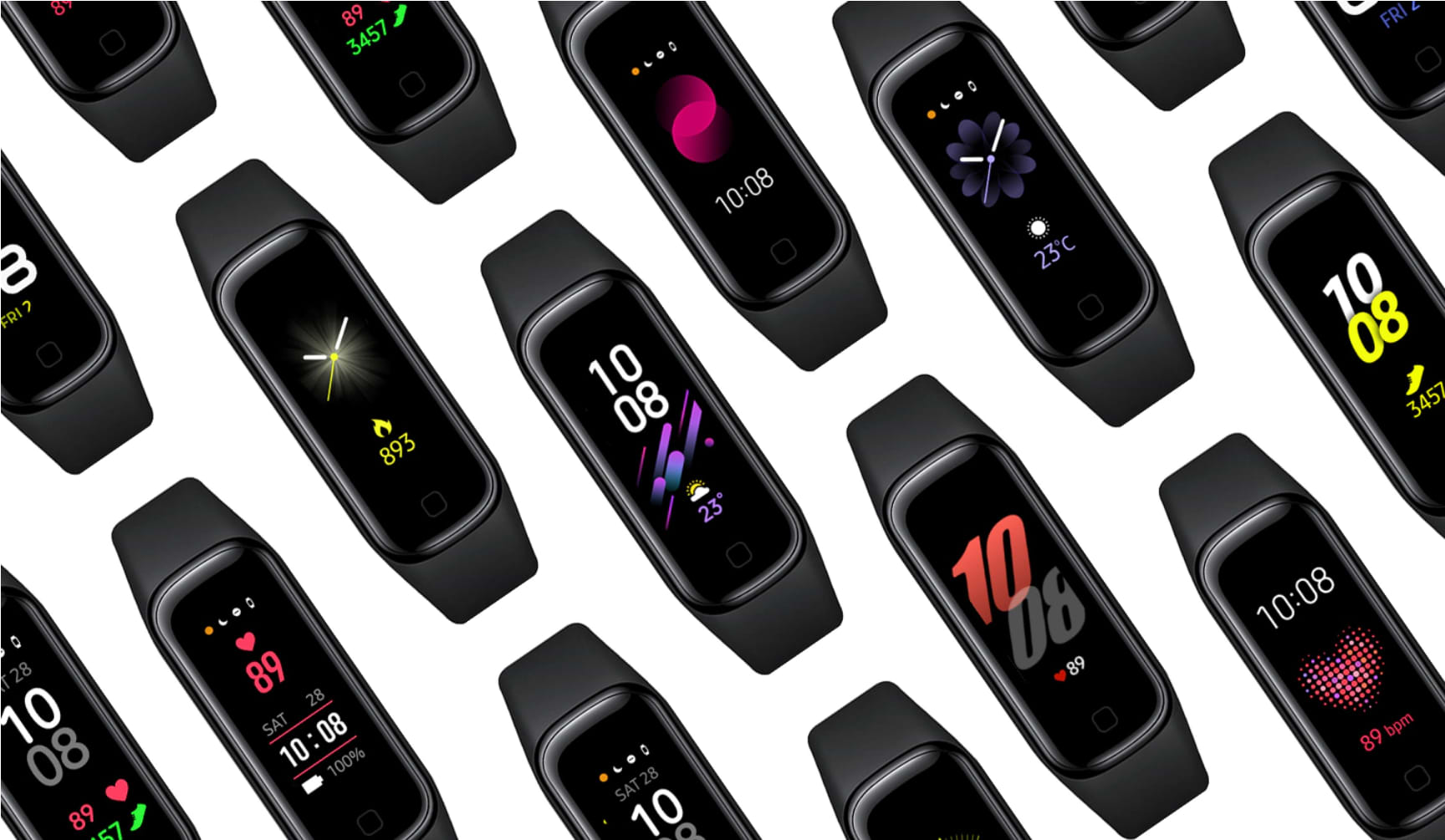 שעון ספורט חכם Samsung Galaxy Fit2 R220 - צבע שחור שנה אחריות ע"י היבואן הרשמי