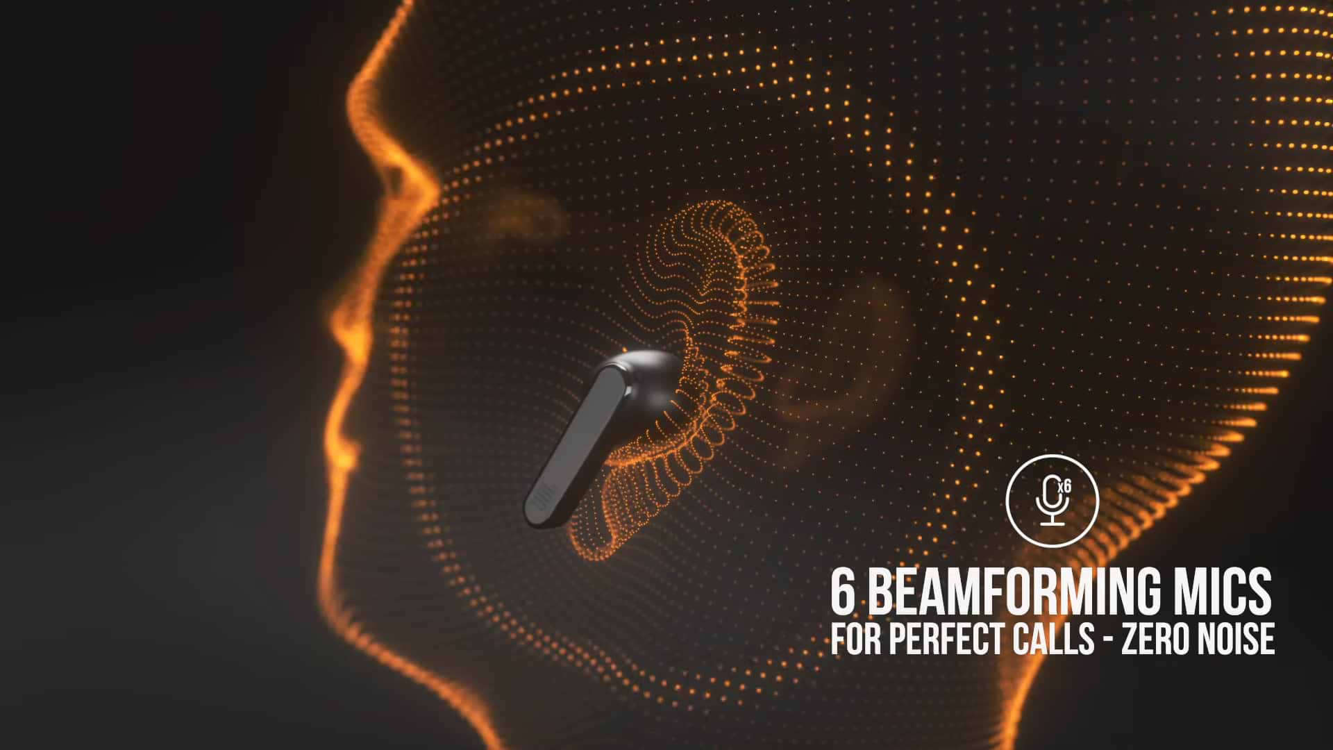 אוזניות אלחוטיות עם סינון רעשים אקטיבי JBL Live Pro 2 TWS - צבע שחור שנה אחריות ע"י היבואן הרשמי