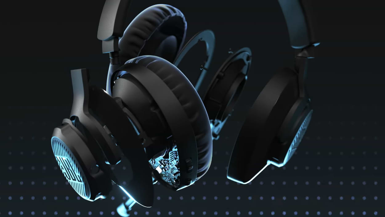 אוזניות גיימינג אלחוטיות JBL Quantum 350 - צבע שחור שנה אחריות ע"י היבואן הרשמי