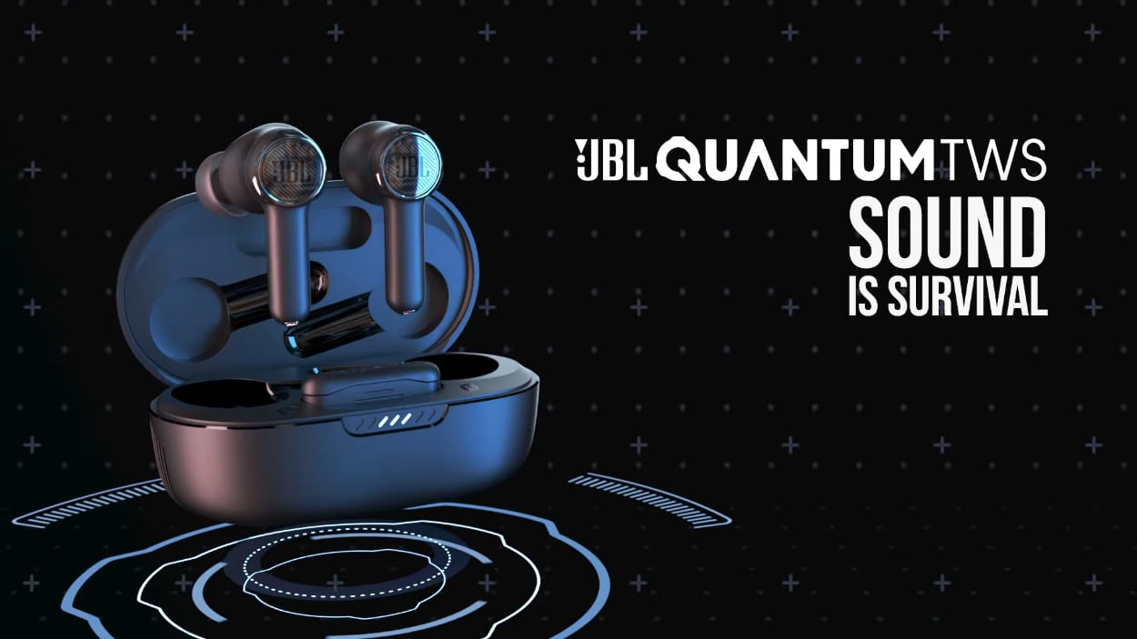 אוזניות גיימינג אלחוטיות JBL Quantum TWS - צבע שחור שנה אחריות ע"י היבואן הרשמי