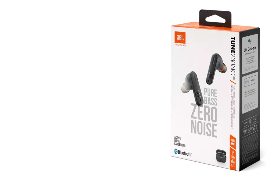 אוזניות אלחוטיות  JBL TUNE 230NC TWS  - שחור