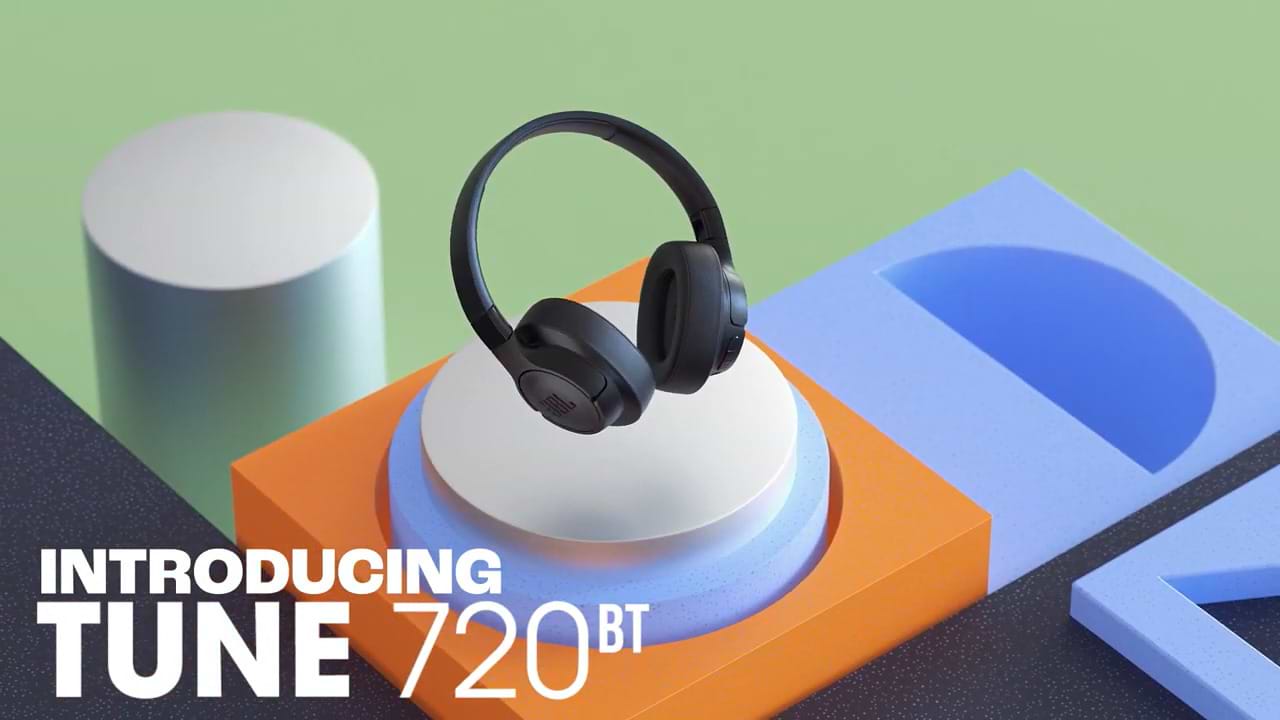 אוזניות אלחוטיות JBL Tune 720BT - צבע שחור שנה אחריות ע"י היבואן הרשמי
