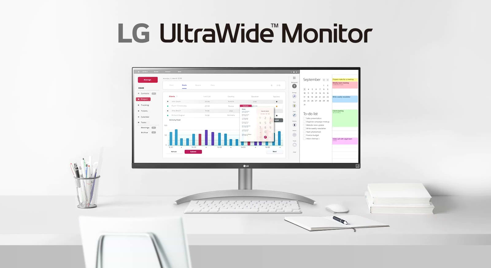 מסך מחשב LG 34WQ650-W 34" UltraWide FHD VEASA HDR400 FreeSync IPS USB-C - צבע לבן שלוש שנות אחריות ע"י היבואן הרשמי