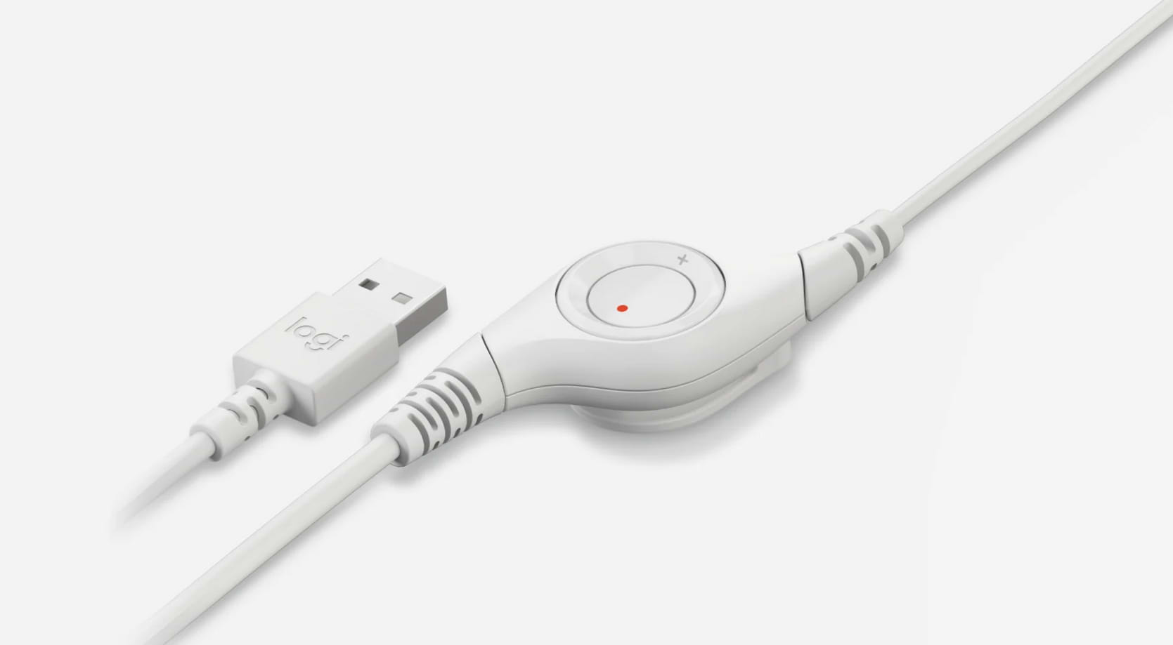 אוזניות למחשב H390 USB - צבע לבן שנתיים אחריות ע"י היבואן הרשמי