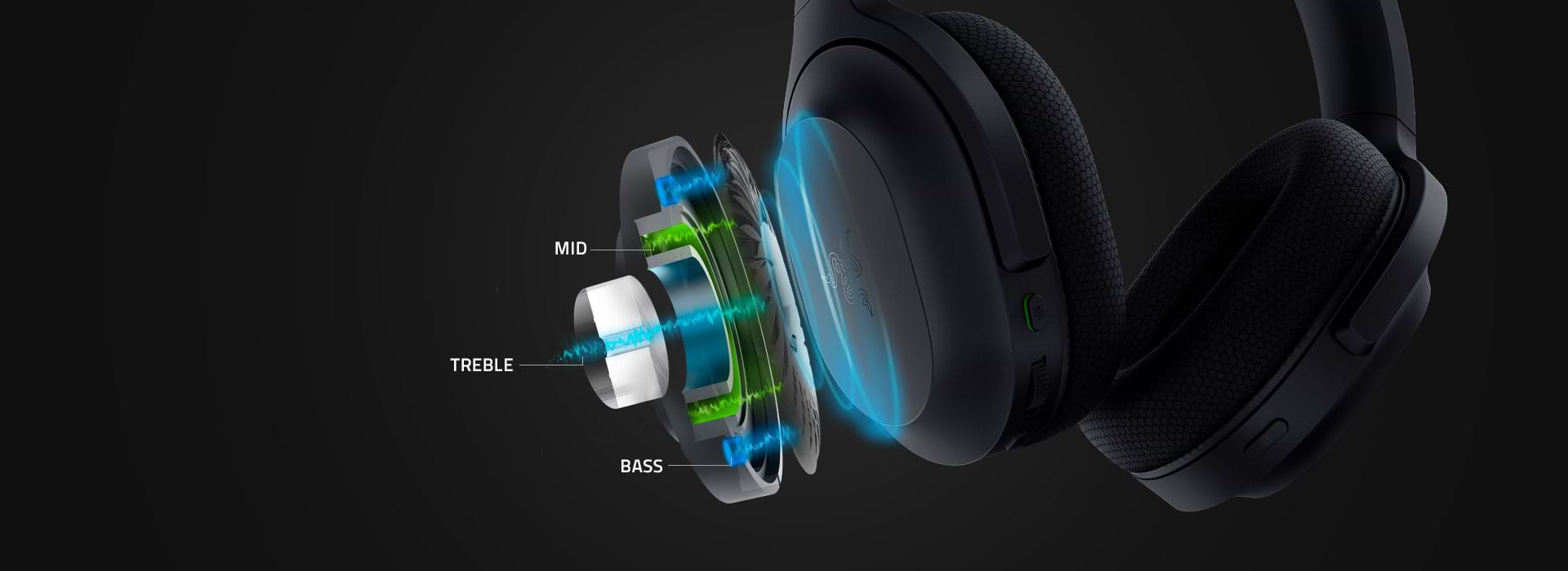 אוזניות גיימינג אלחוטיות Razer Barracuda Wireless 2.4GHZ/Bluetooth - צבע שחור שנתיים אחריות ע"י היבואן הרשמי