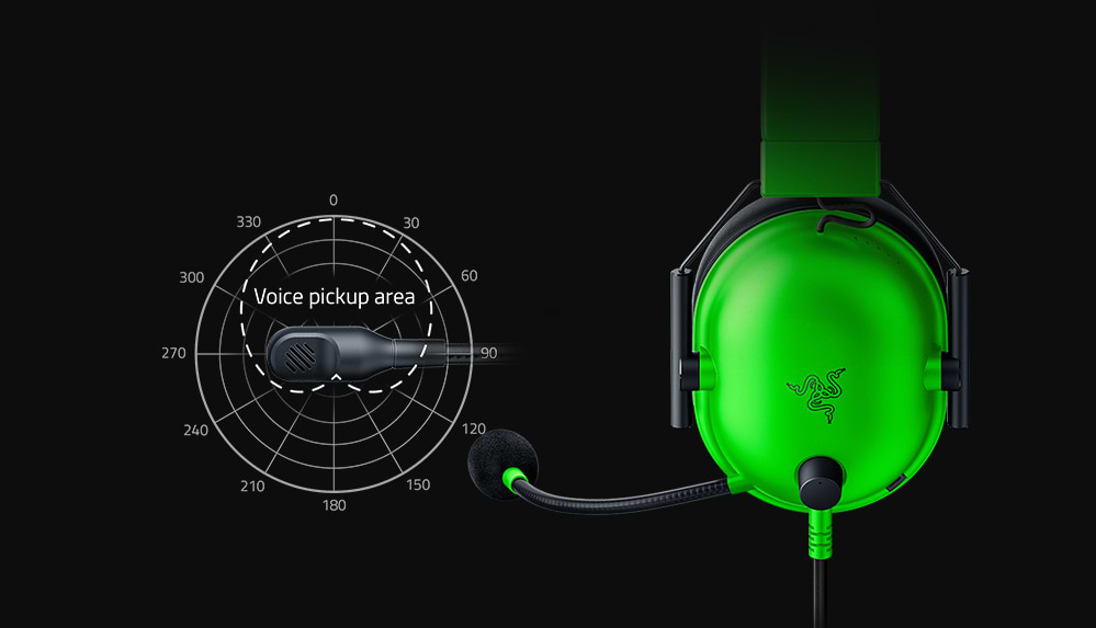 אוזניות גיימינג Razer BlackShark V2 X 3.5mm - צבע ירוק שנתיים אחריות ע"י היבואן הרשמי