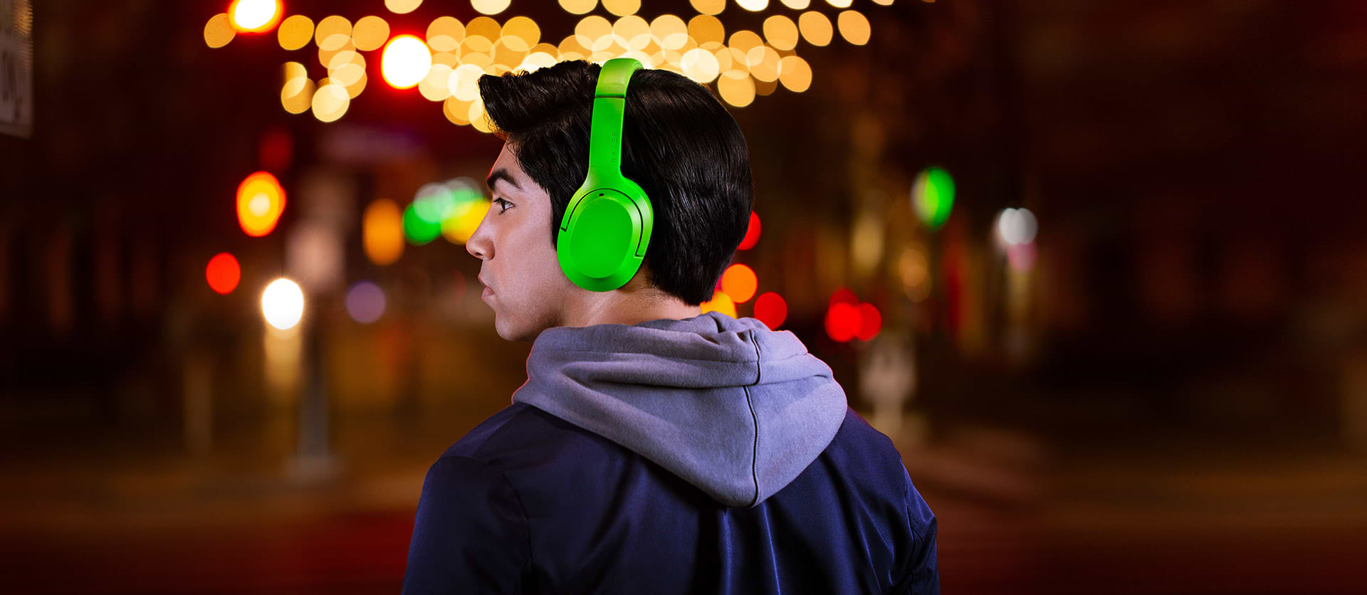 אוזניות גיימינג אלחוטיות Razer Opus X ANC - צבע ירוק שנתיים אחריות ע"י היבואן הרשמי