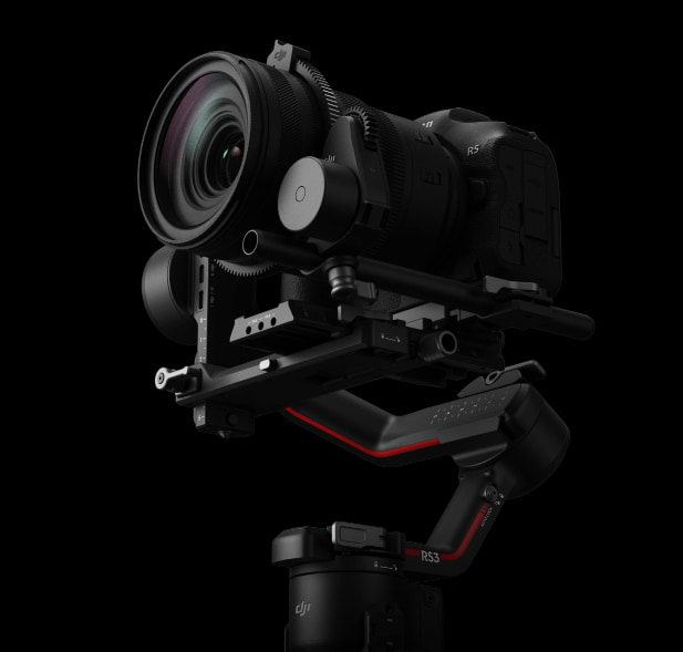 מייצב למצלמה DJI RS 3 - צבע שחור שנה אחריות ע"י היבואן הרשמי