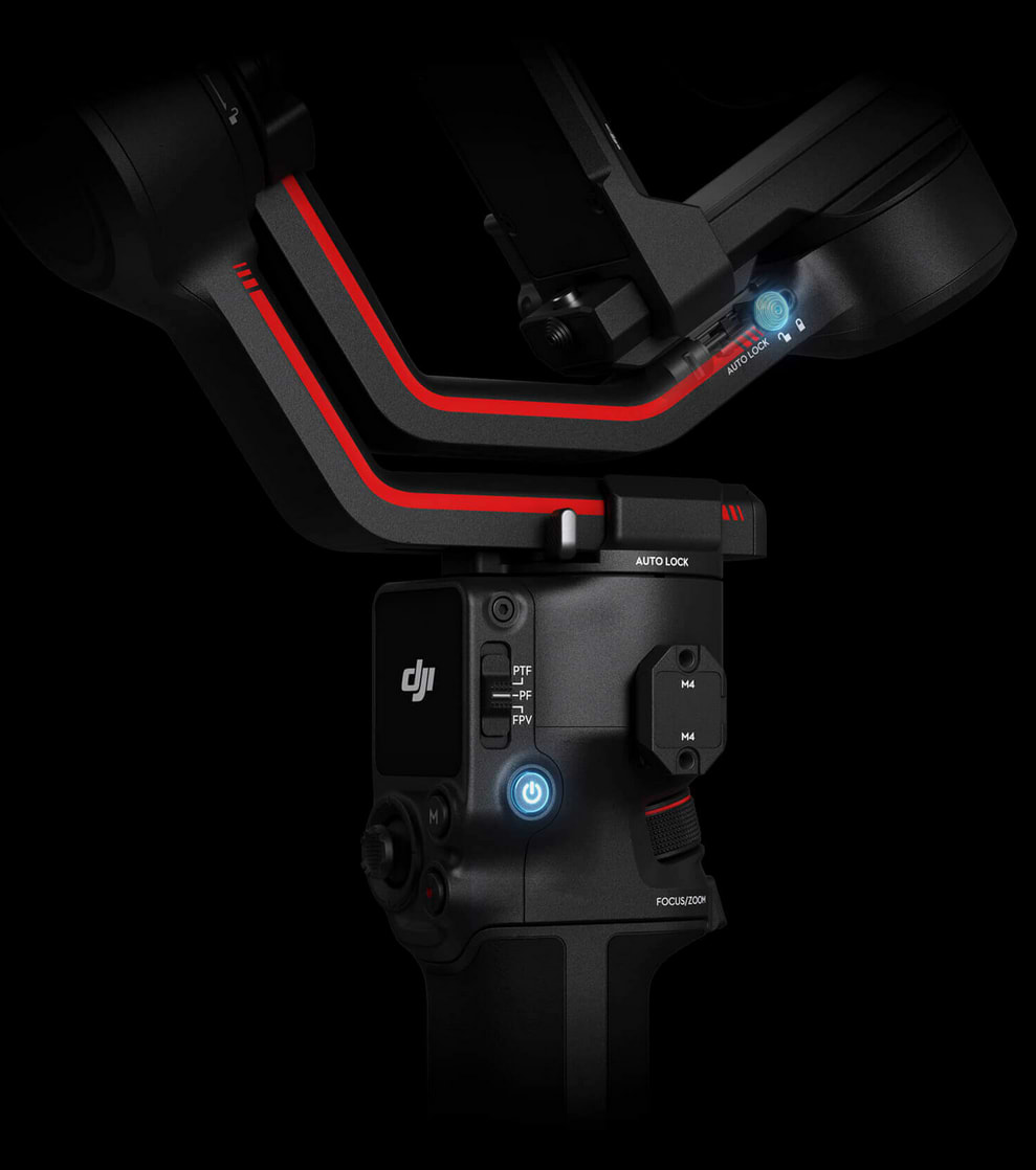 מייצב למצלמה DJI RS 3 - צבע שחור שנה אחריות ע"י היבואן הרשמי