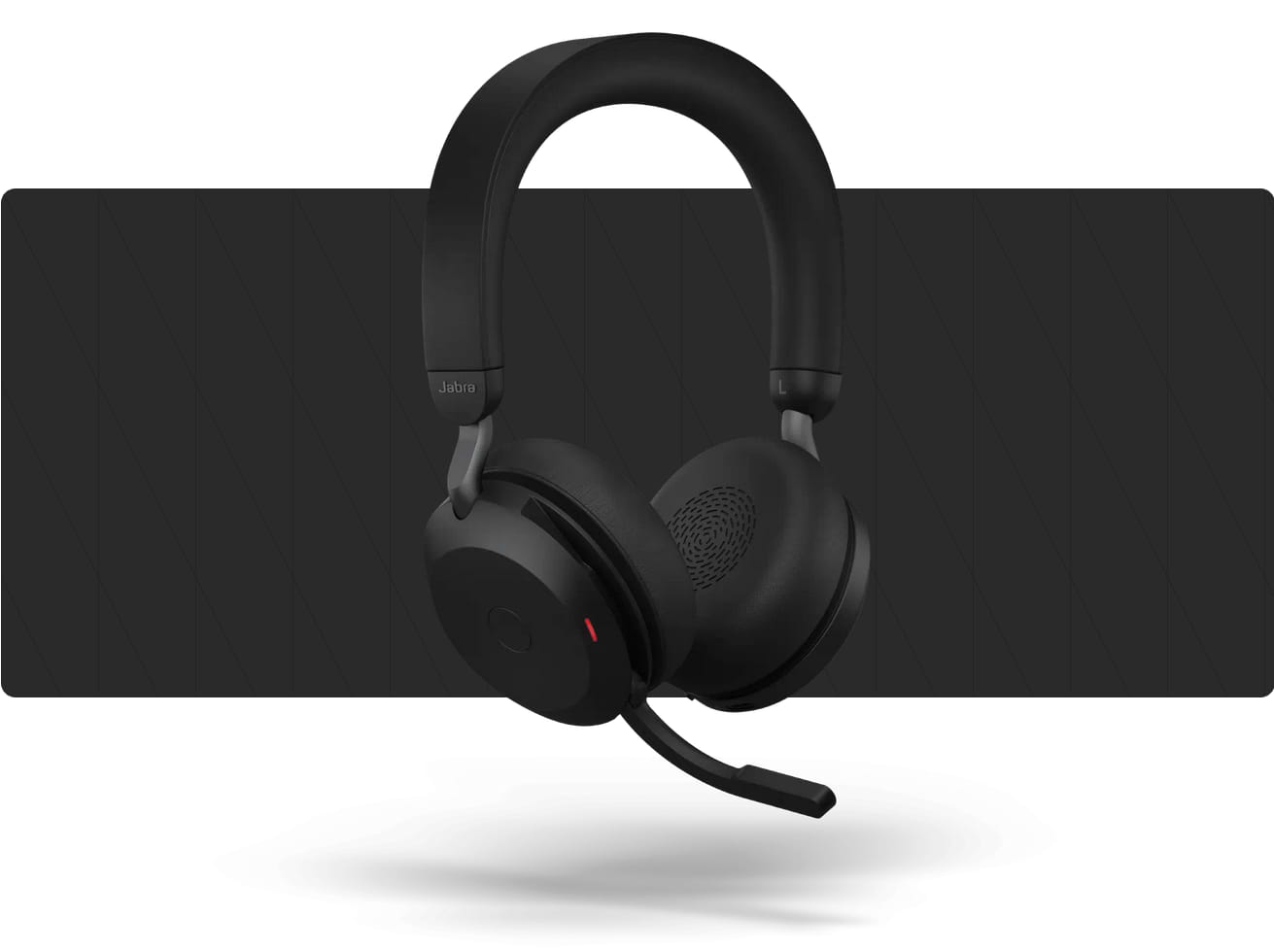 אוזניות אלחוטיות עם סינון רעשים אקטיבי ו-8 מיקרופונים Jabra Evolve2 75 USB-A - צבע שחור שנתיים אחריות ע"י היבואן הרשמי
