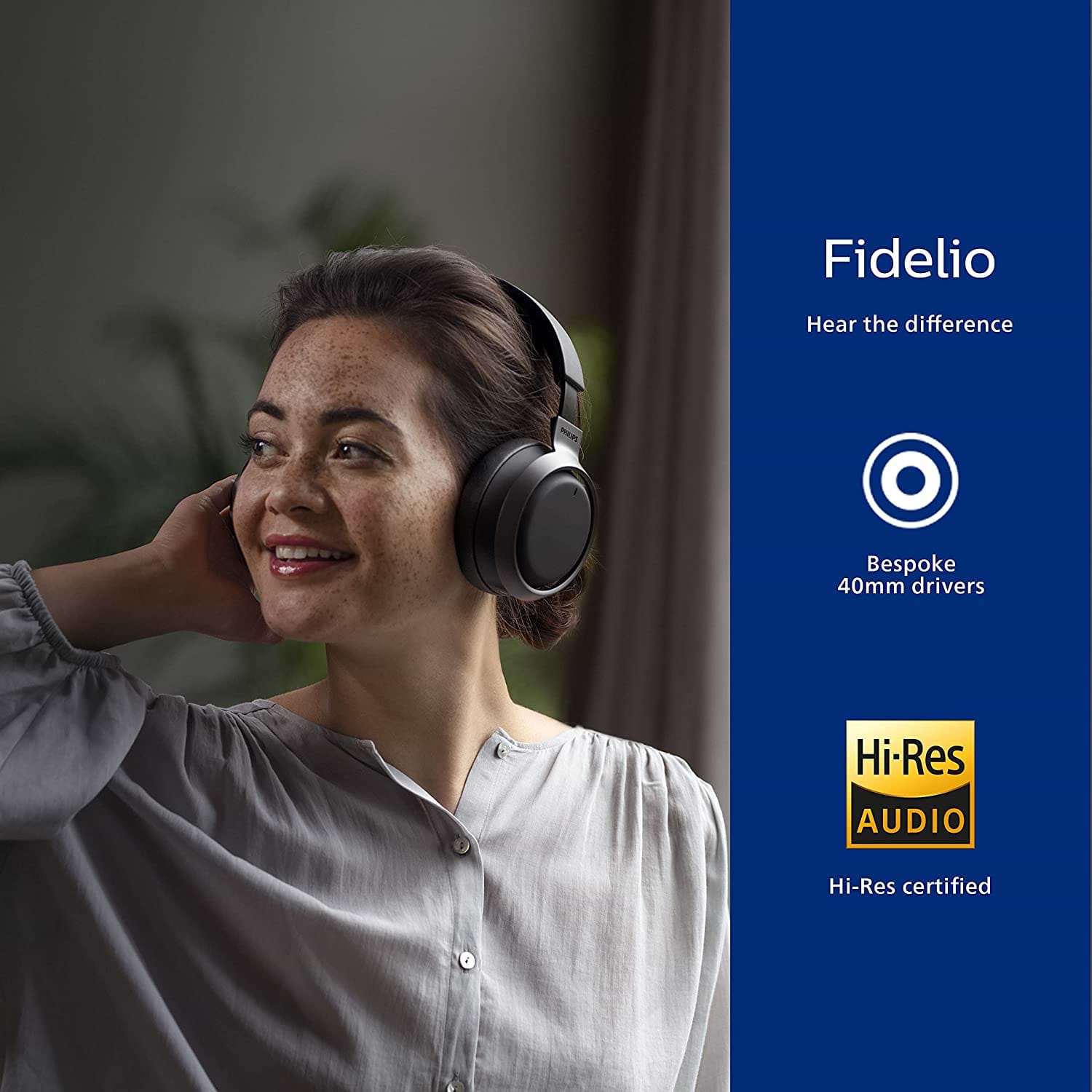 אוזניות אלחוטיות Philips Fidelio L3 ANC Pro plus - צבע שחור שנה אחריות ע"י היבואן הרשמי
