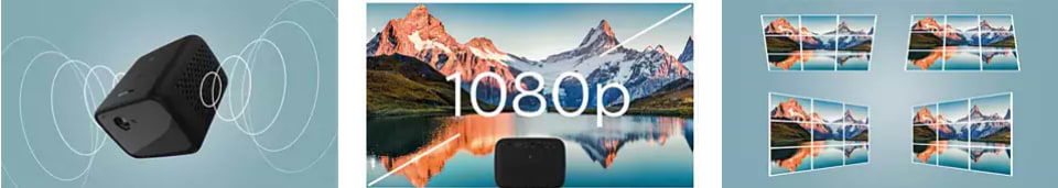 מקרן וידאו נייד חכם Philips PicoPix MaxTV PPX720/INT - צבע שחור שנה אחריות ע"י היבואן הרשמי